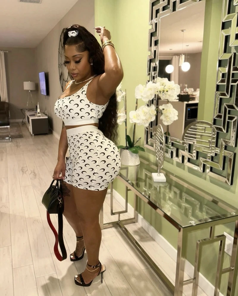 Moon Print Short Set