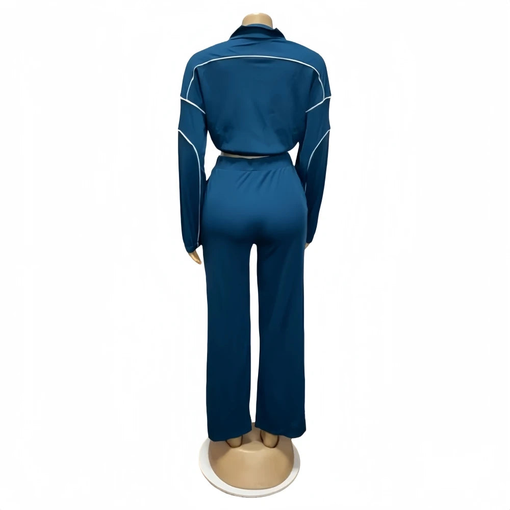 Vibrant Stripe Two-Piece Set