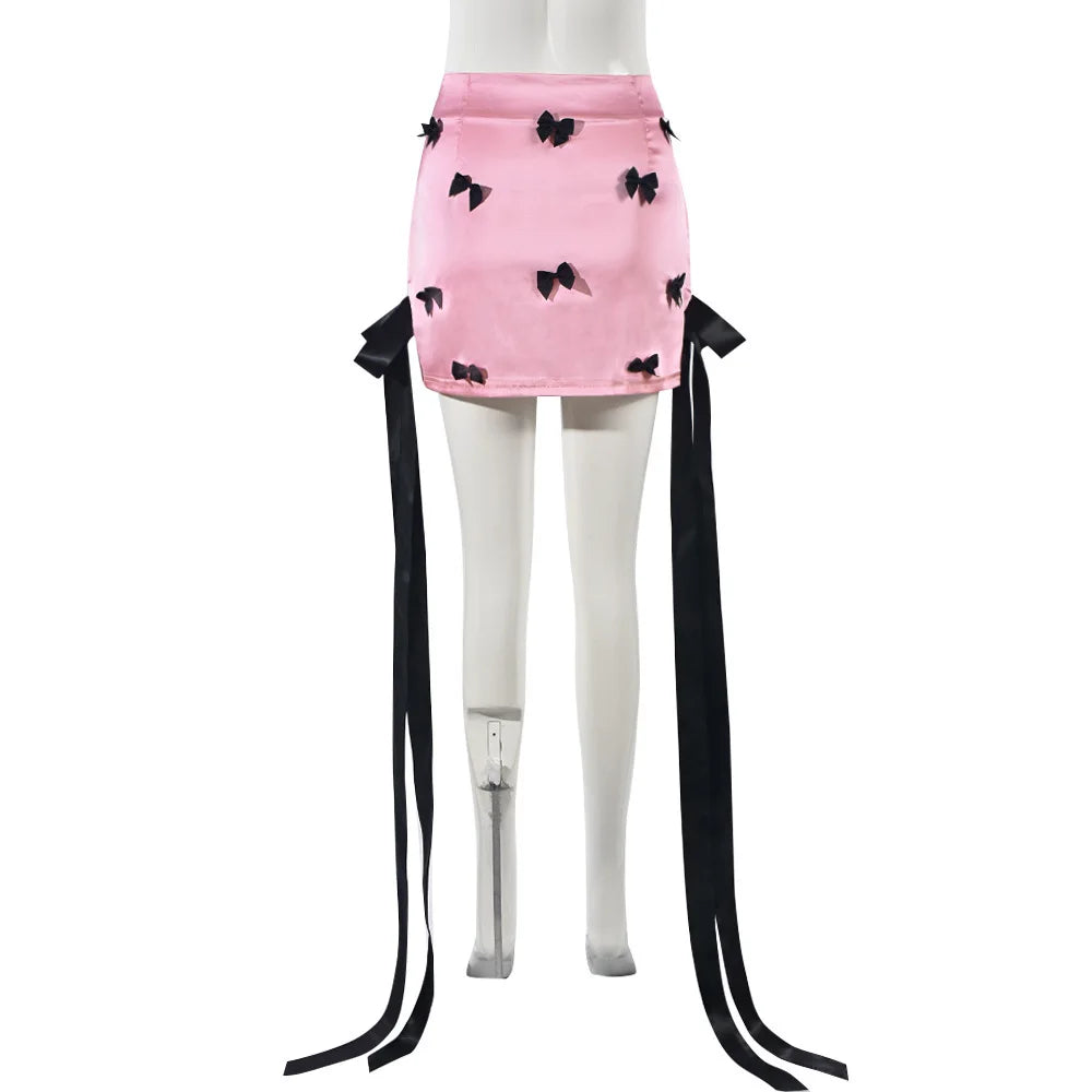 Pretty in Pink Bow Design Skirt