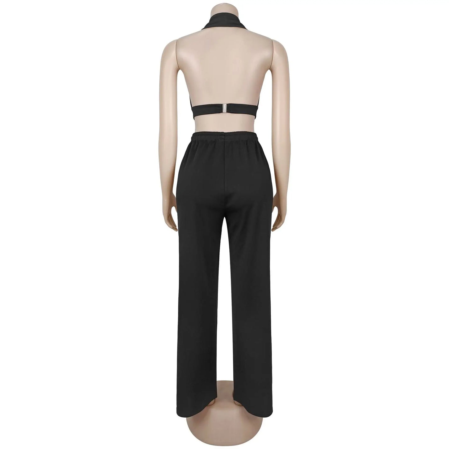 Hole Loose Pants Two-Piece Set