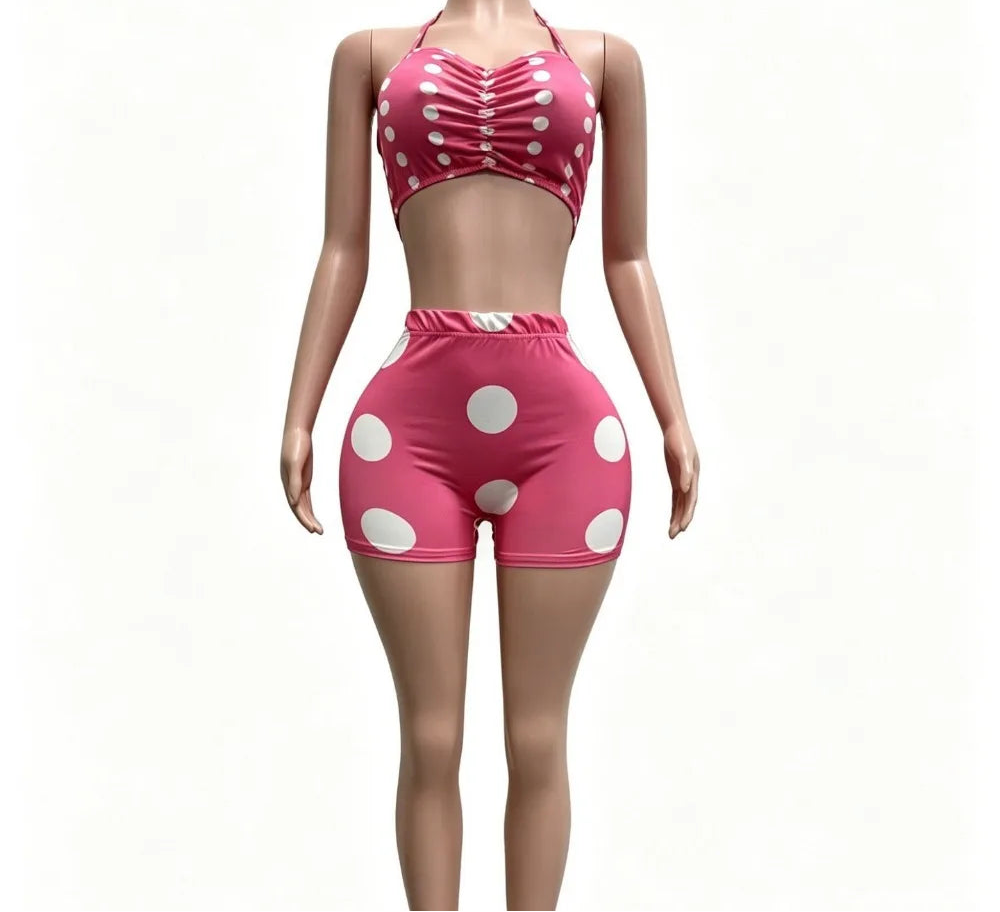 Sweet Girl Polka Dot Short Set