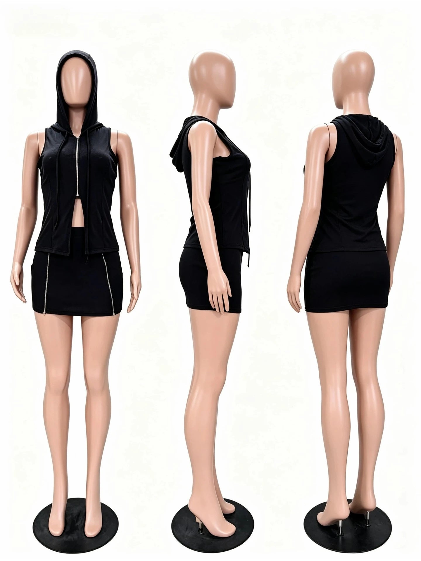 Bodycon Mini Skirt Two-Piece Set