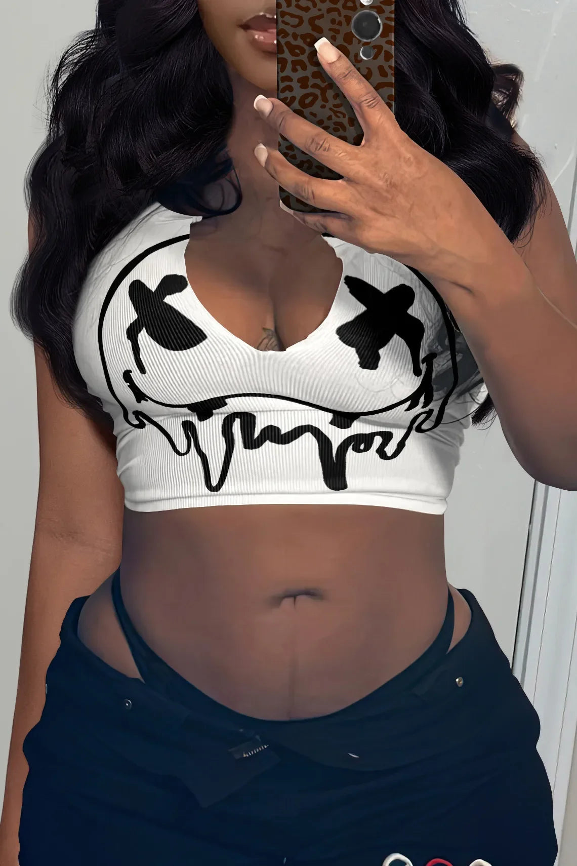 Letter Print Crop Top