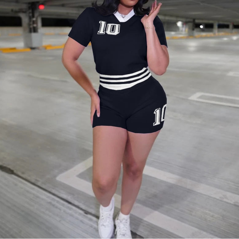 Spring Stripe Crop Top + Shorts Set