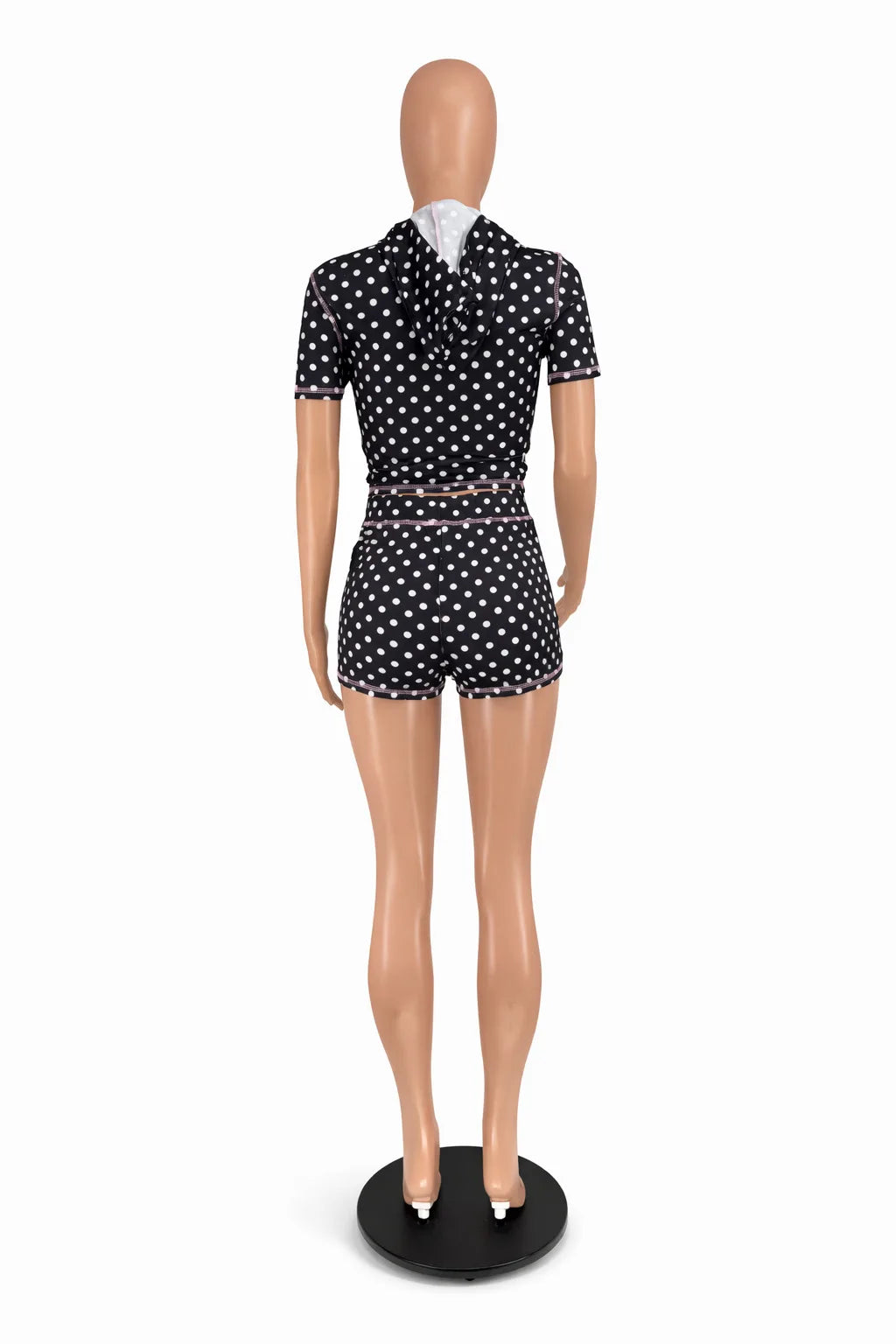Polka Dot Print Shorts Set