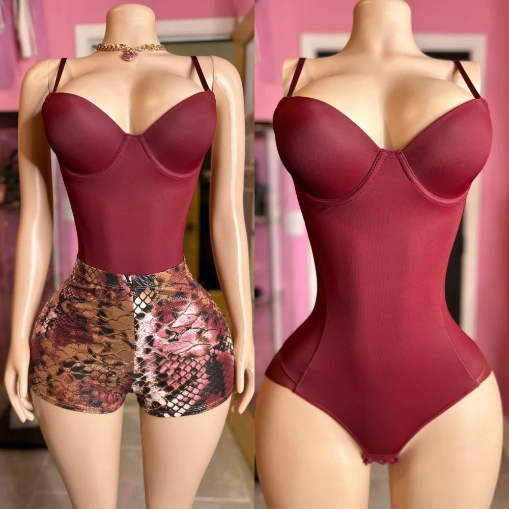 V-Neck Bodycon Bodysuit.