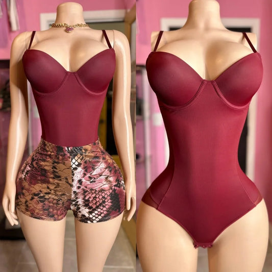 V-Neck Bodycon Bodysuit.
