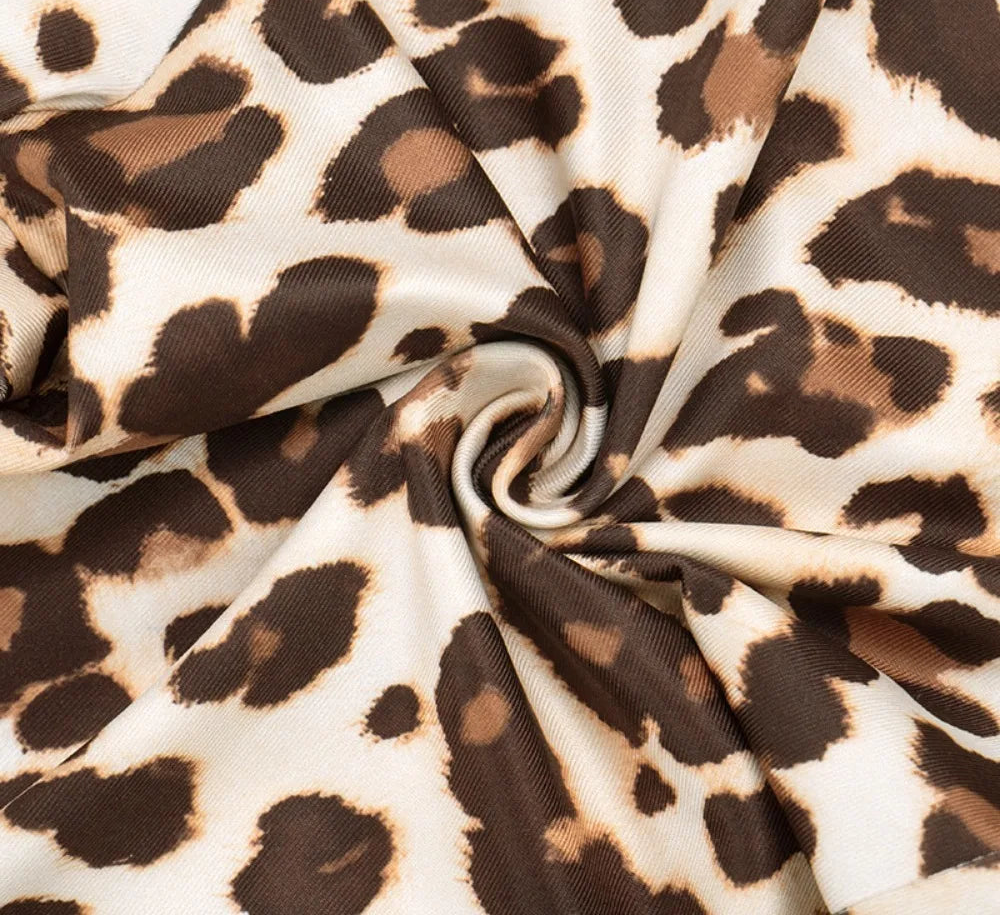 Leopard Print High Waist Bodycon Pants