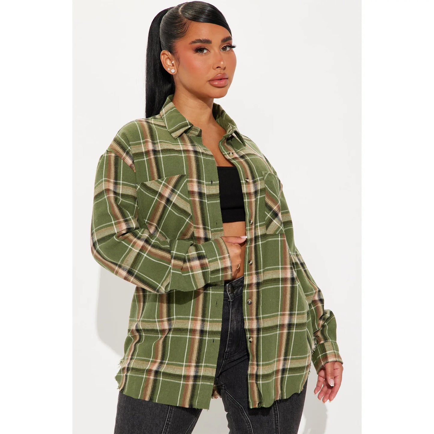 Set it Off Plaid Top