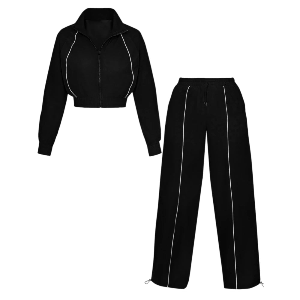 Solid Color Jogger Two-Piece Set