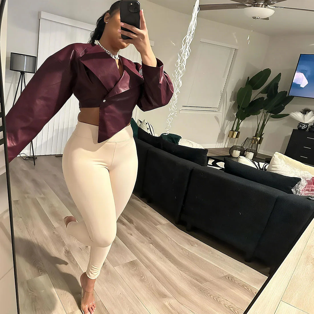 Asymmetrical Leather Jacket