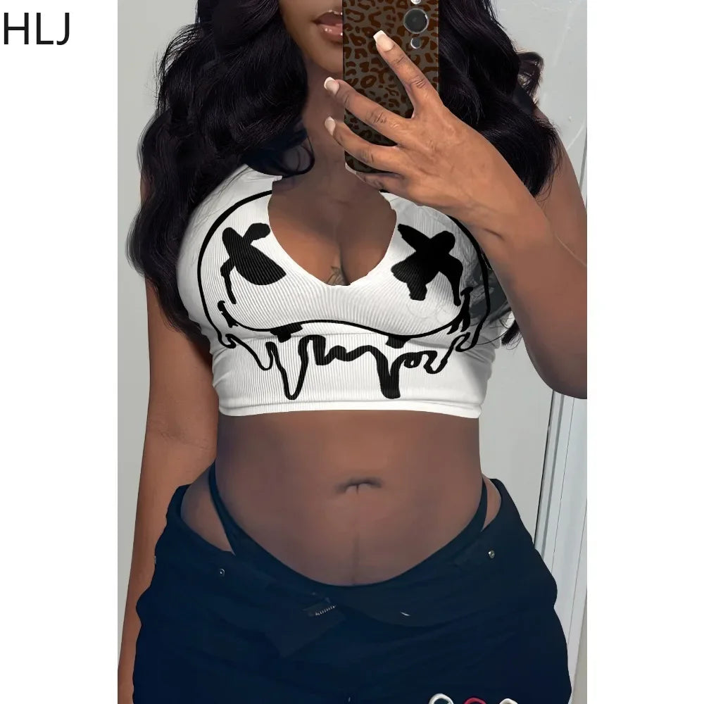 Letter Print Crop Top