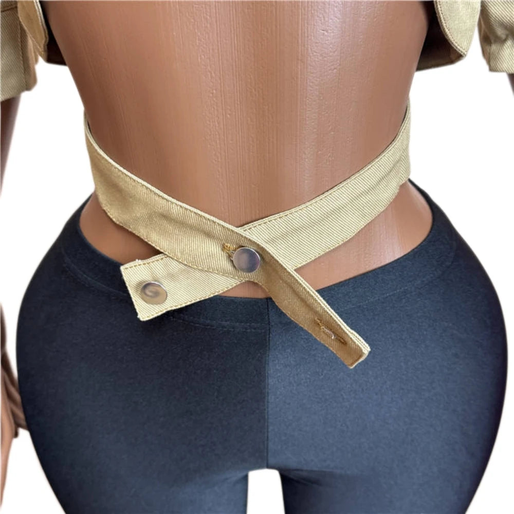 Cut Out Cropped Jacket