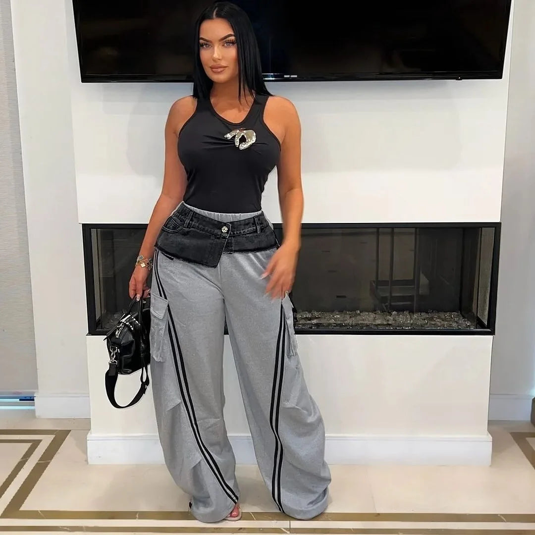 Cargo Pocket High Waist Pants.