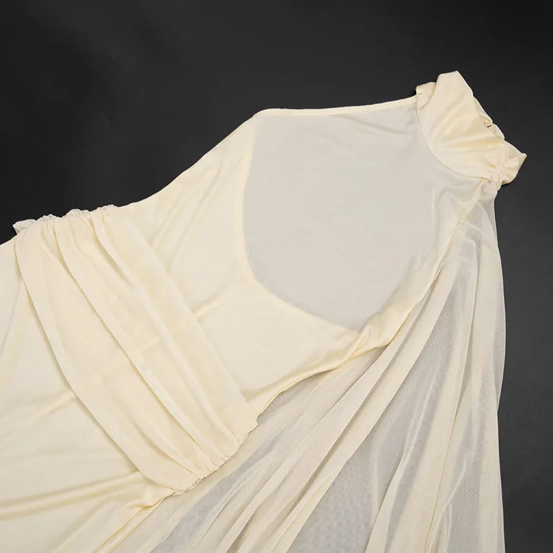 Asymmetric Cape Bodycon One Piece Sexy Elegant Party Club Outfit