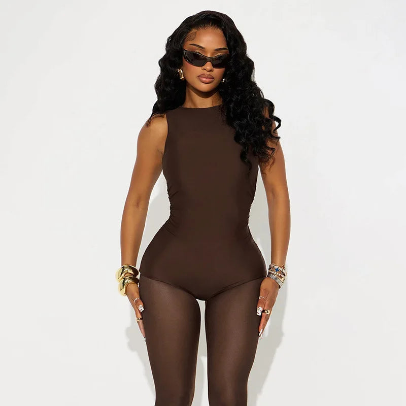 Mesh One-Piece Jumpsuit