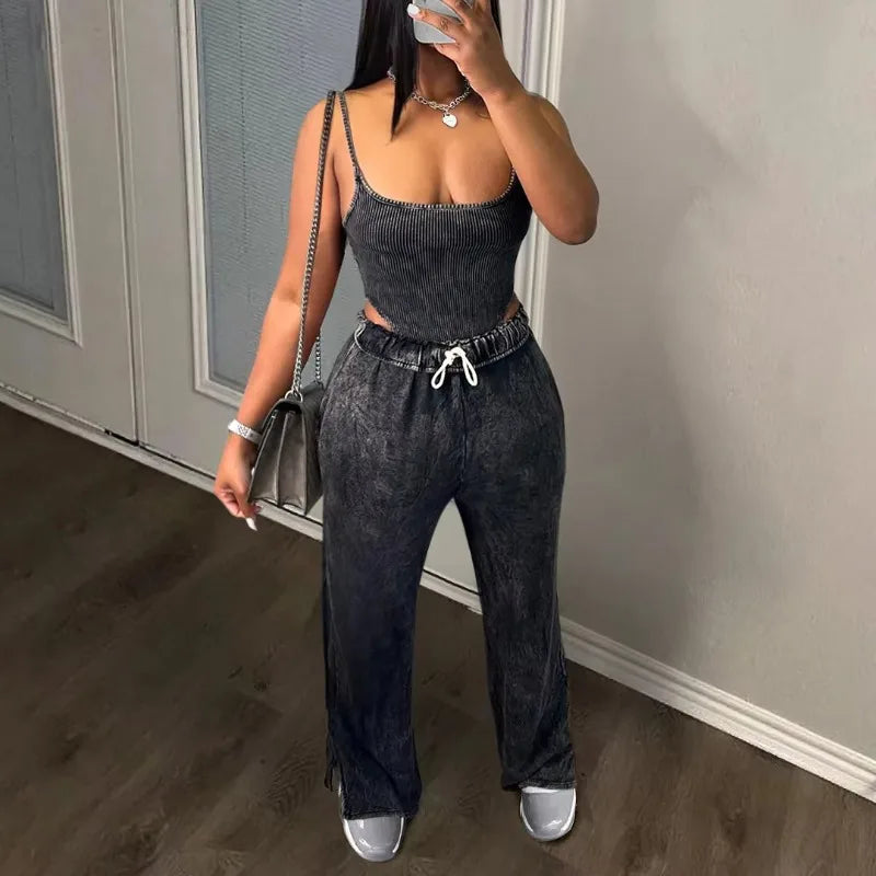 Simple Tank Top & Drawstring Set.