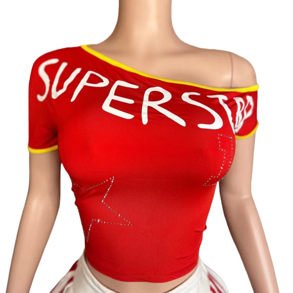 Superstar Top and Mini Pleated Skirt