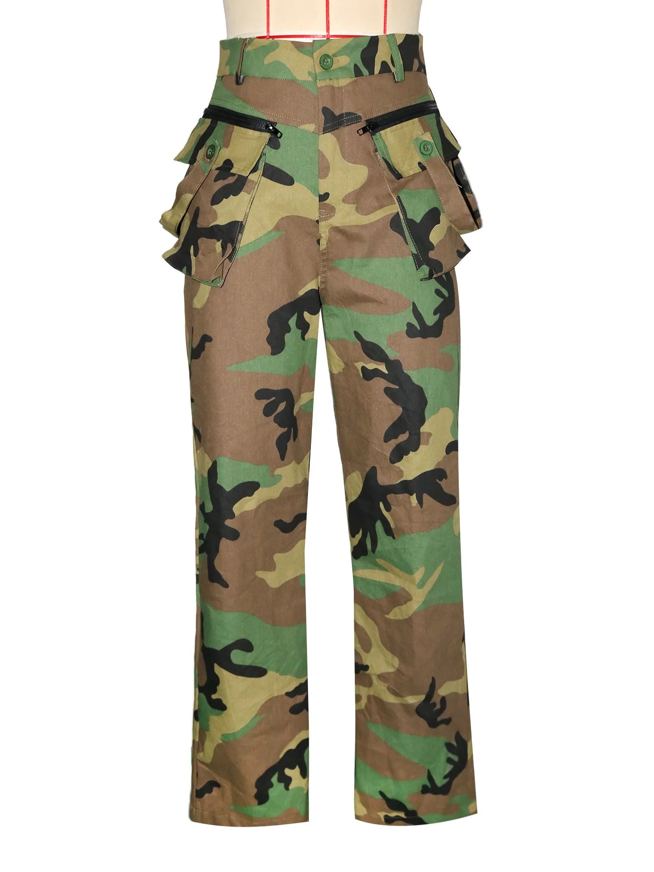 Cargo Camouflage High Waisted Pants