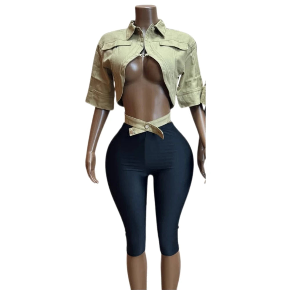 Cut Out Cropped Jacket