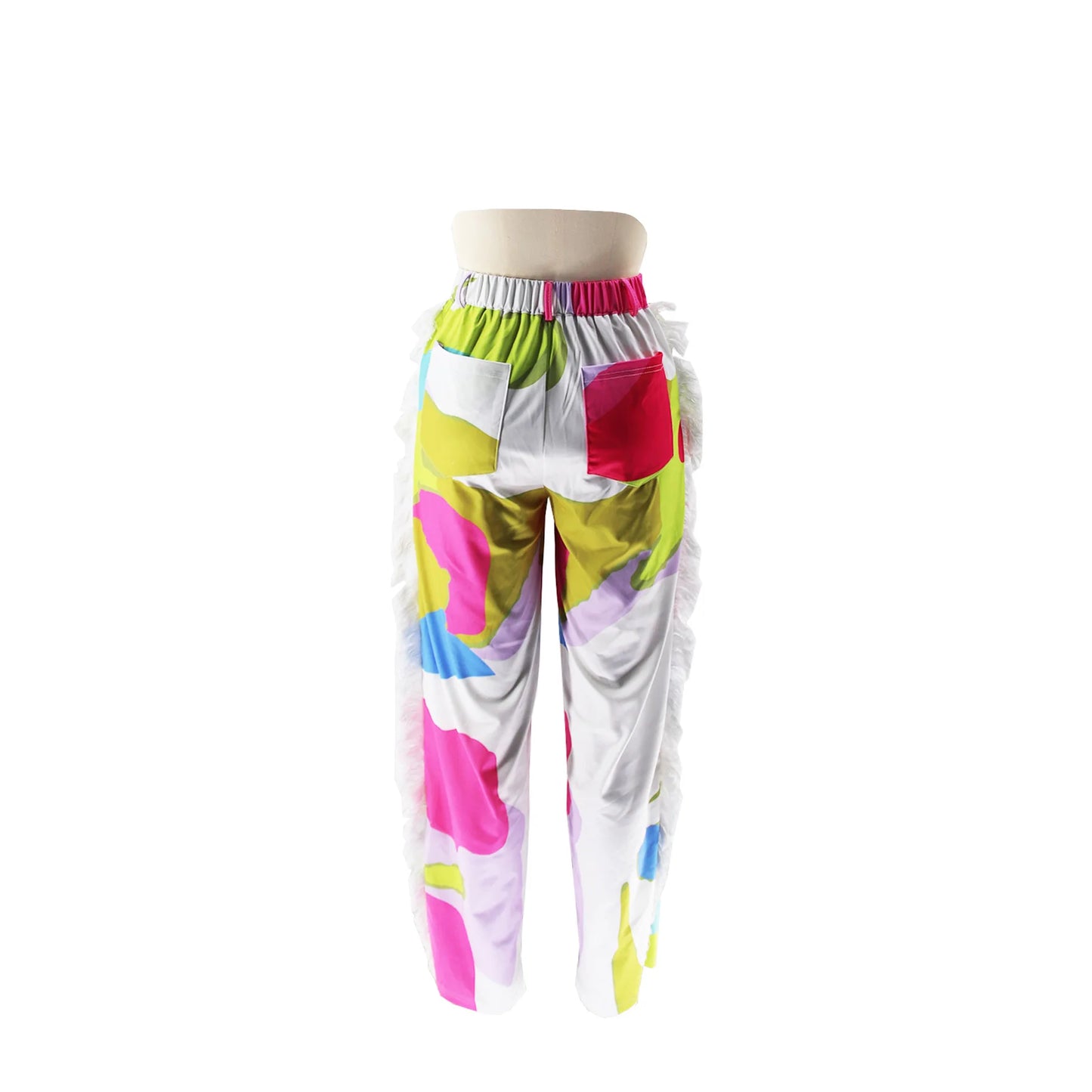 Tassel print pants set