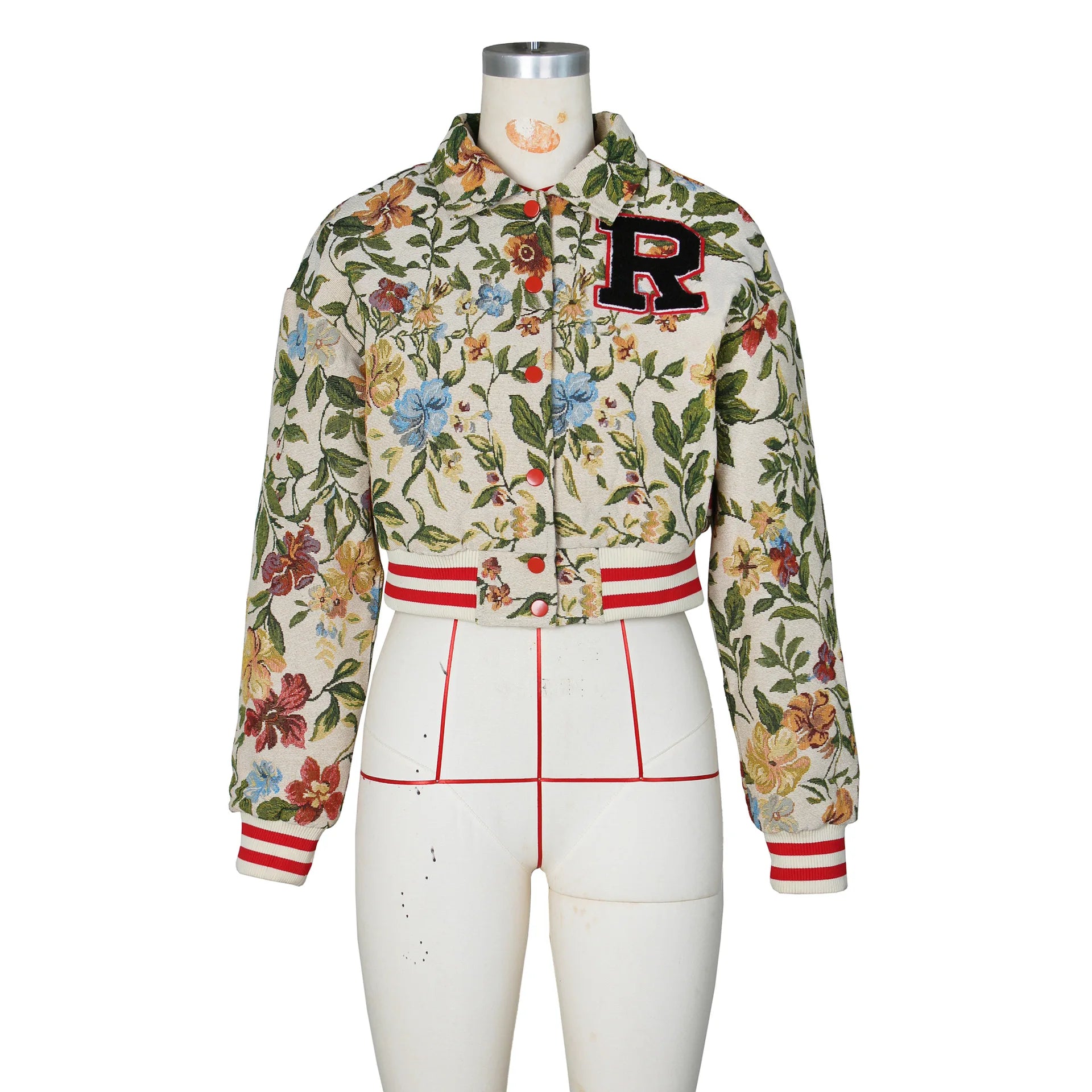 Jacquard Elegant Crop jacket.