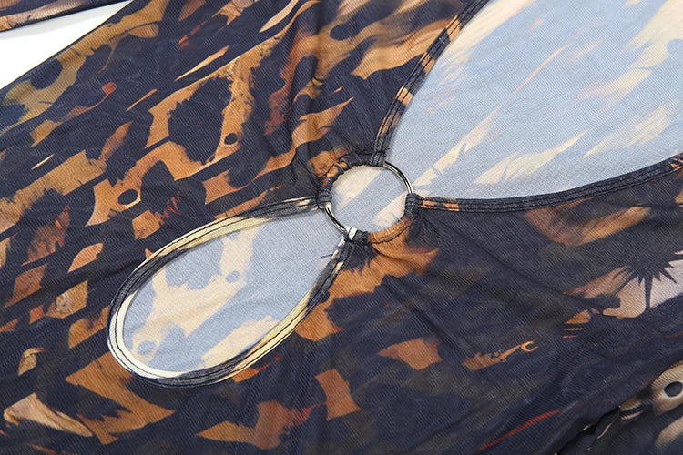 Butterfly Print Bodycon Dress