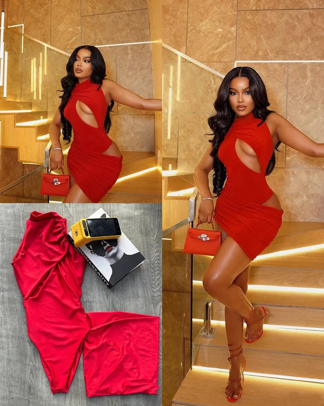 Hollow Backless Classy Mini Dress