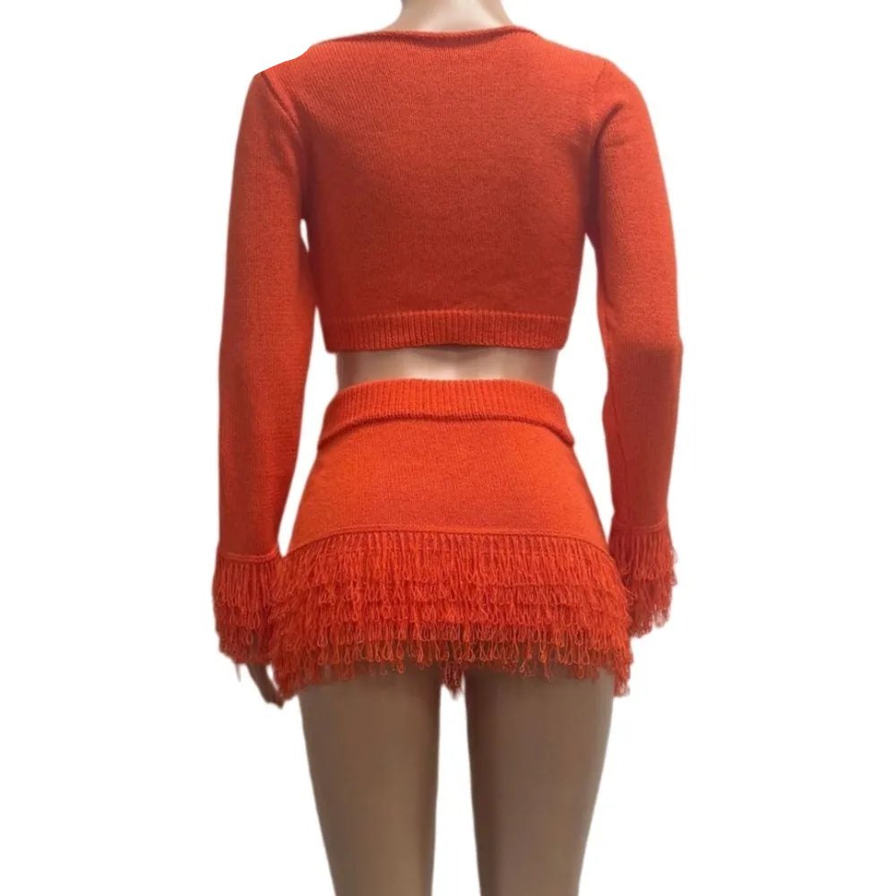 Winter Two-Piece Tassell Set