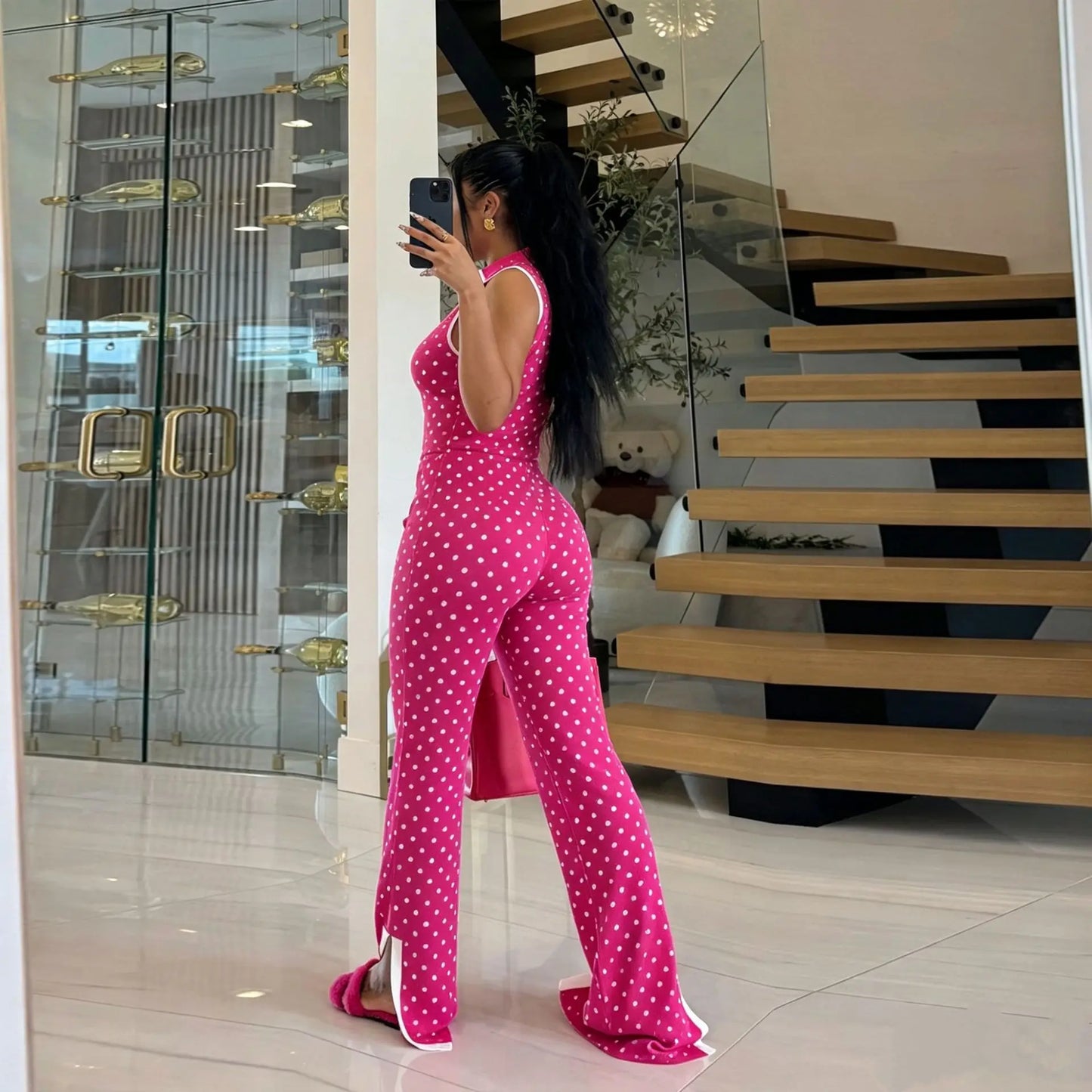 Polka Dot Pants Two-Piece Set