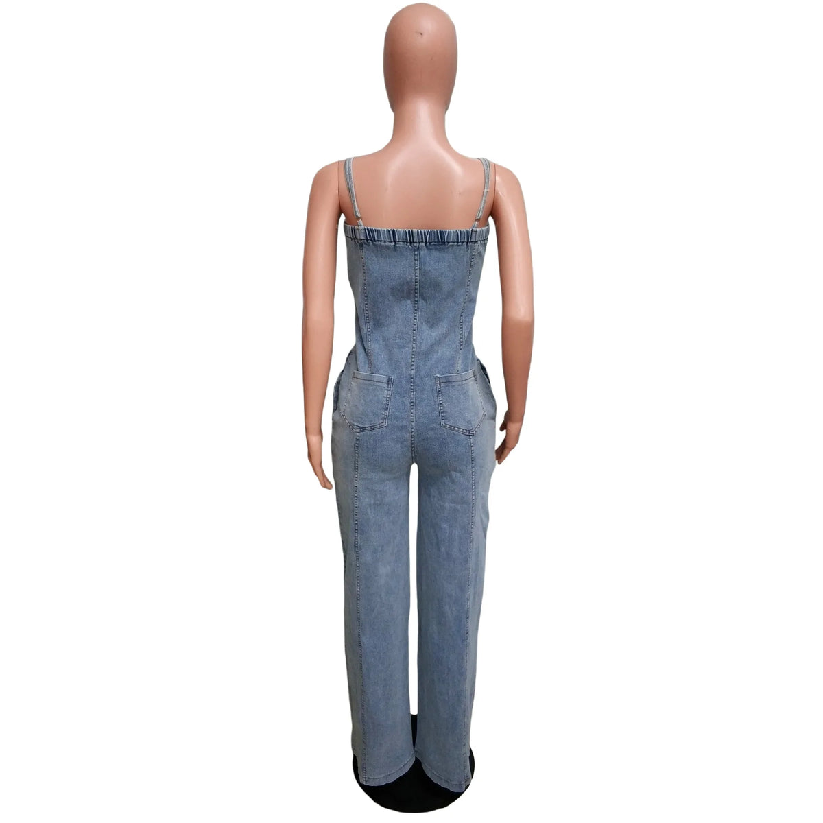 Denim Overall Button Jumpsuit