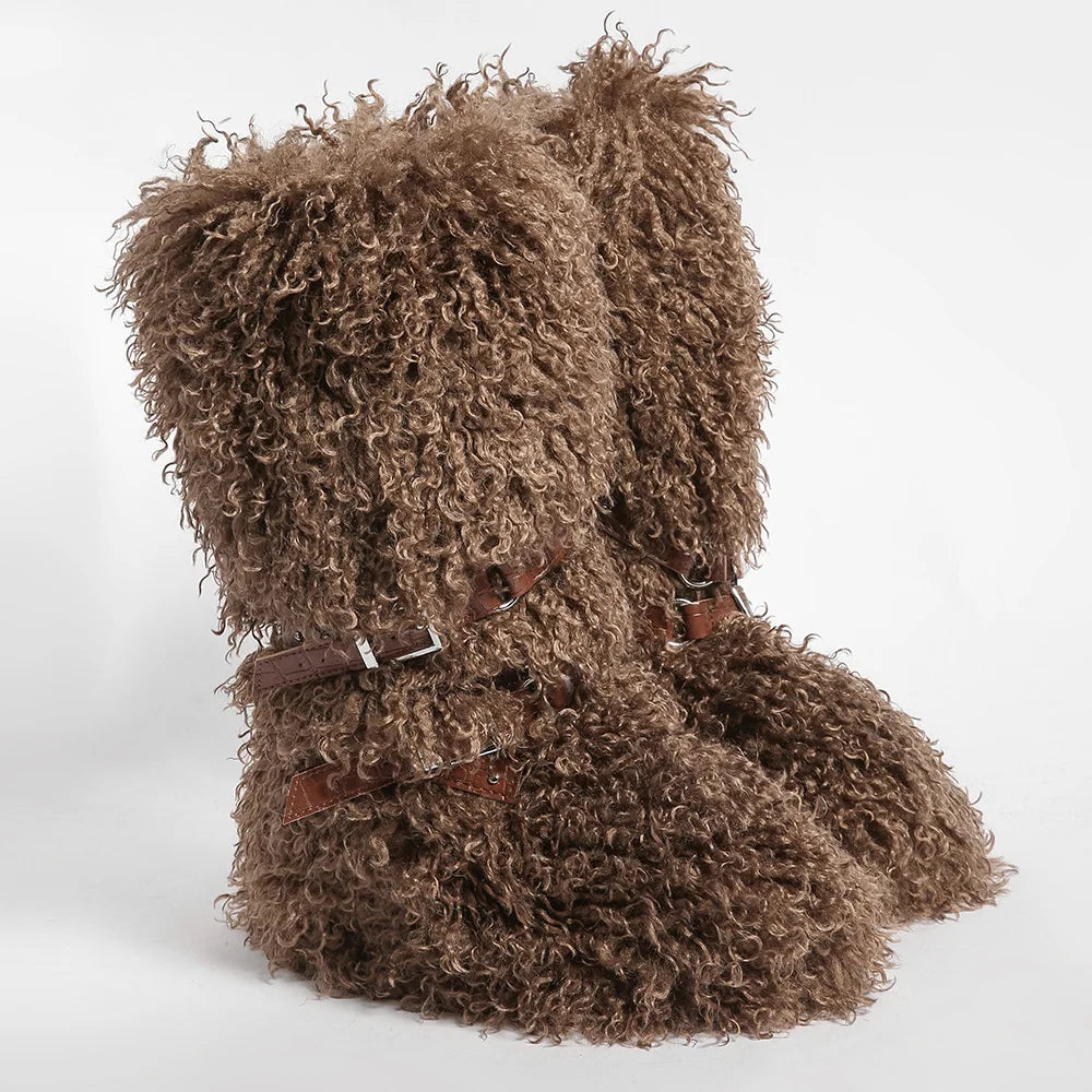 Fluffy Faux Fur Boots