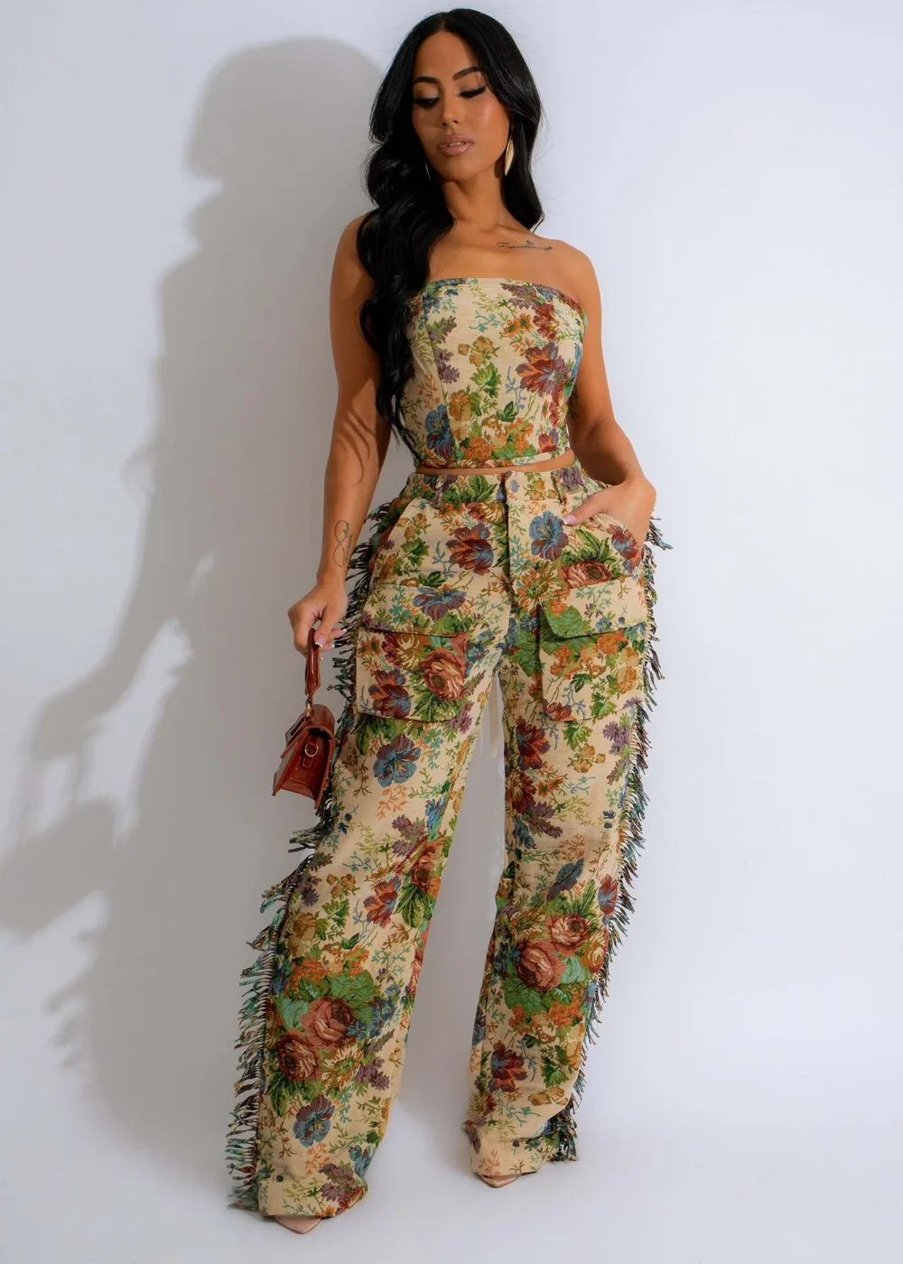 Its Giving Fall Backless Tube and Tassel Set