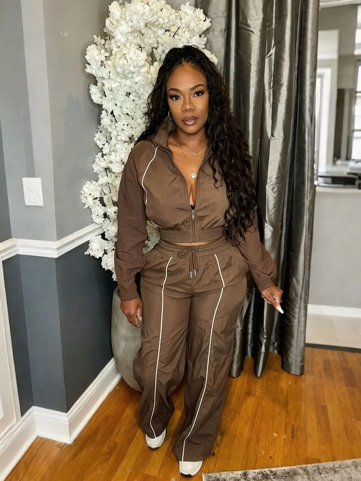 Solid Color Jogger Two-Piece Set