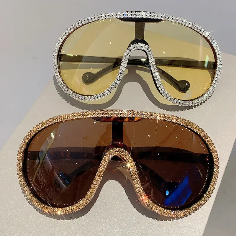 Crystal Oversized Sunglasses