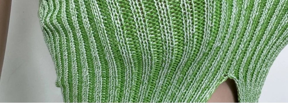 Ribbed Halter Backless Bodycon Short Set