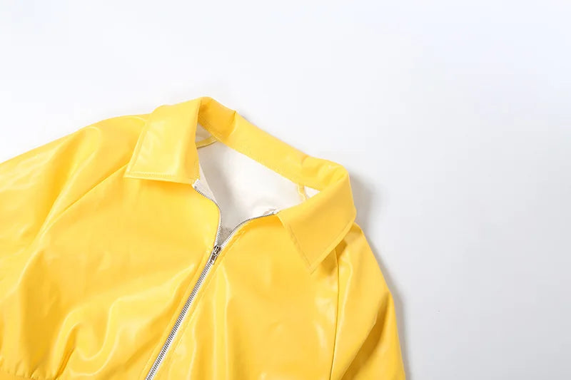 Trendy Faux Leather Jacket