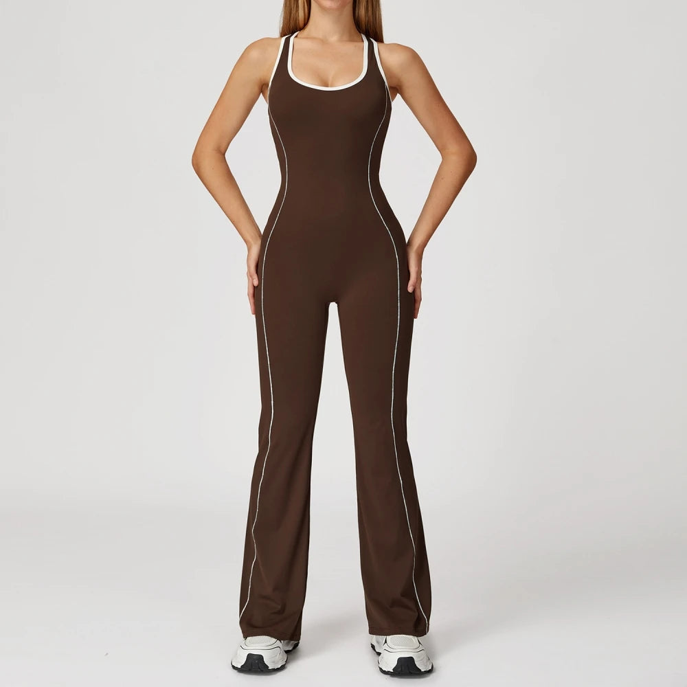 Trendy Letter Jacket and Bodycon Jumpsuit