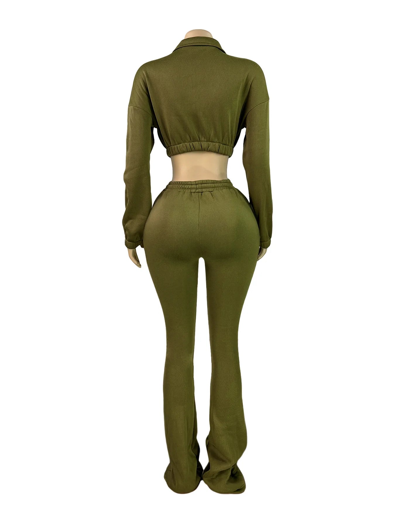 Casual Crop Top and Pants Set