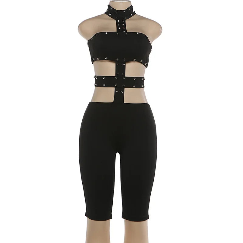Beaded Backless Romper