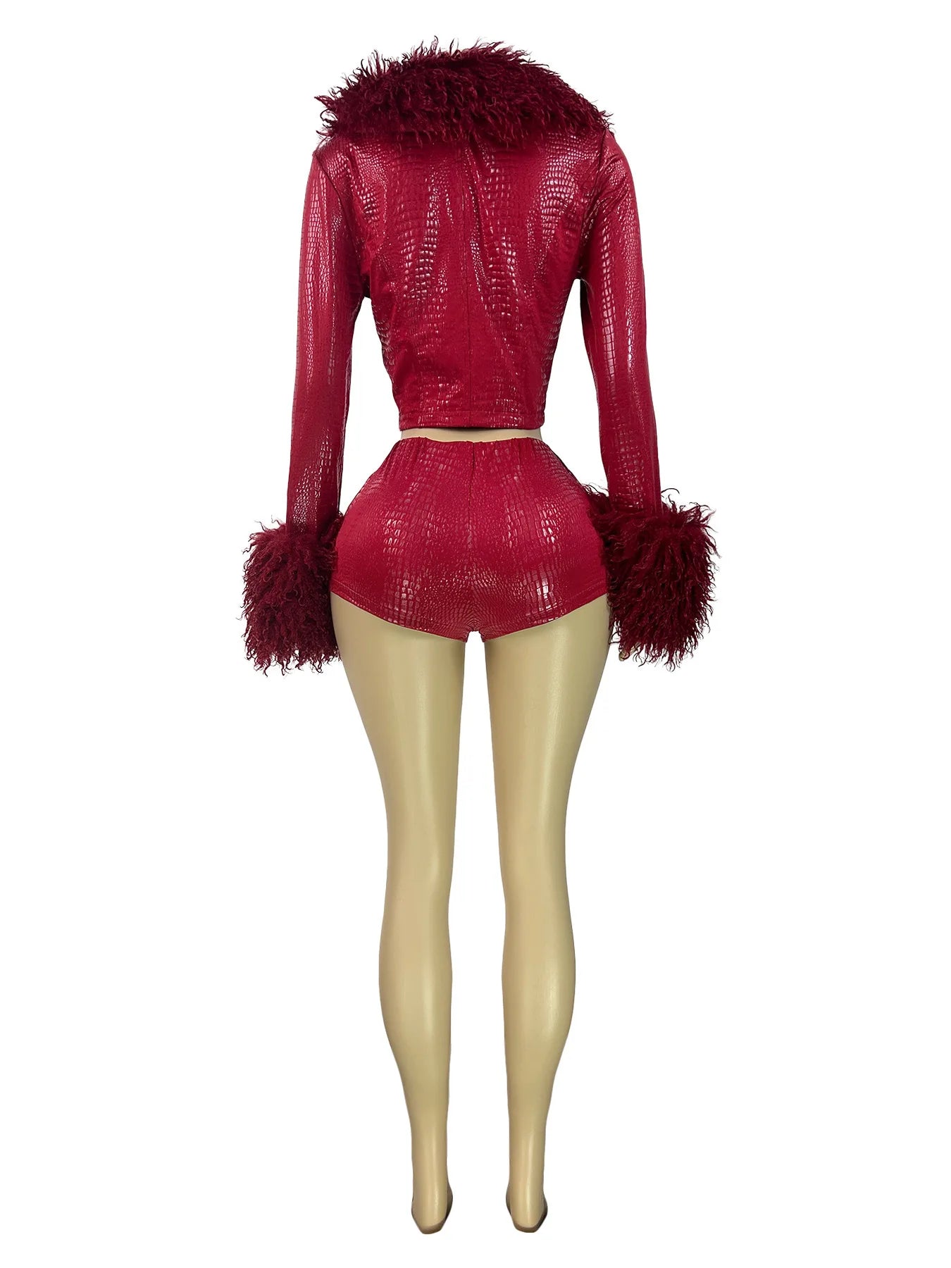 Bougie Hustler Fur Patchwork Set