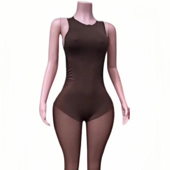 Mesh One-Piece Jumpsuit