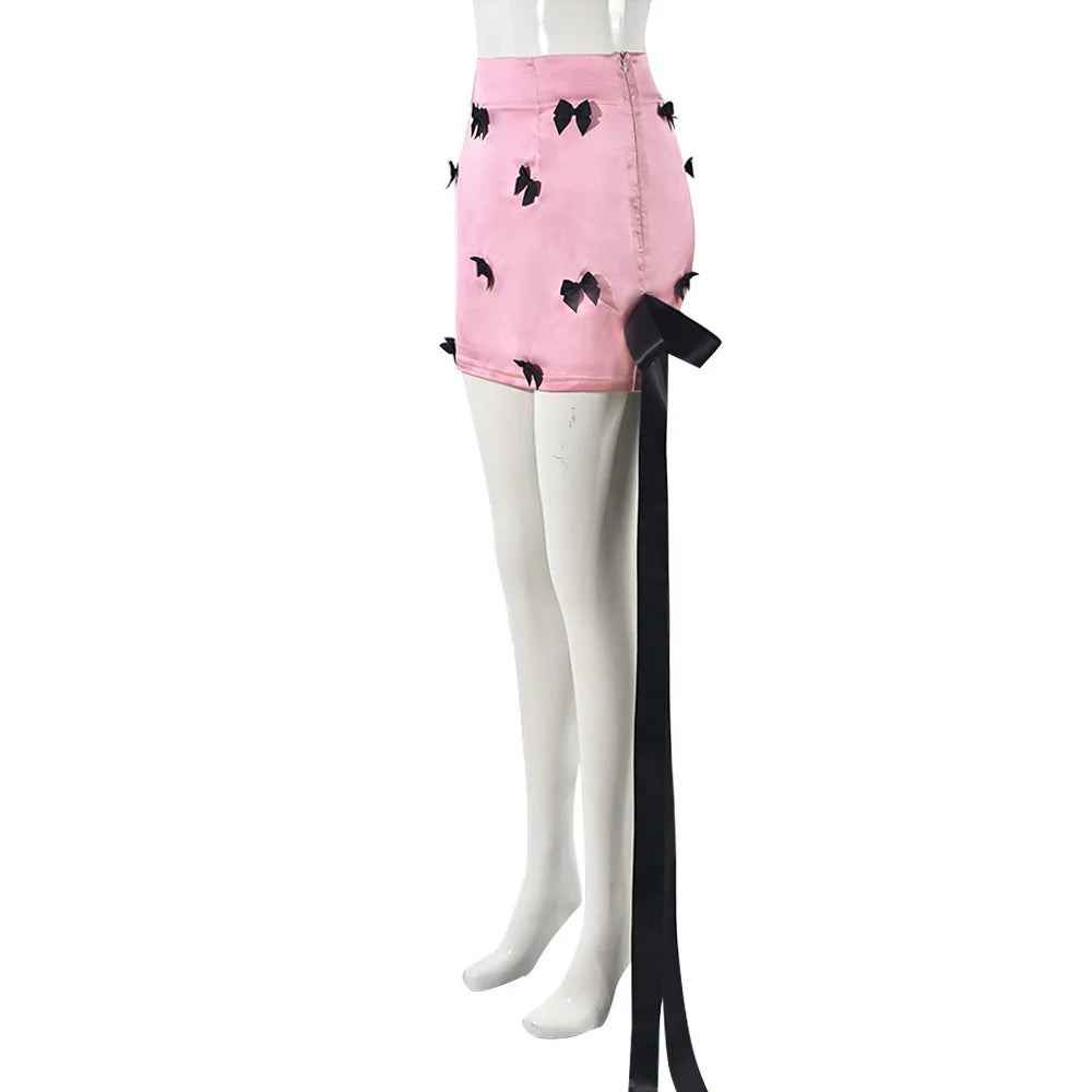 Pretty in Pink Bow Design Skirt