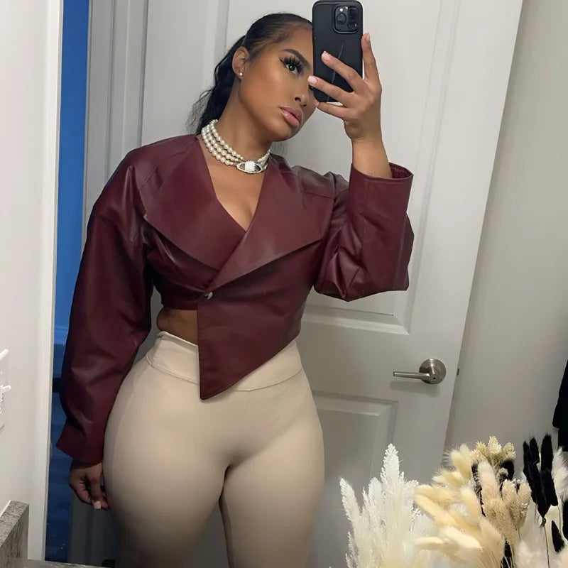Asymmetrical Leather Jacket