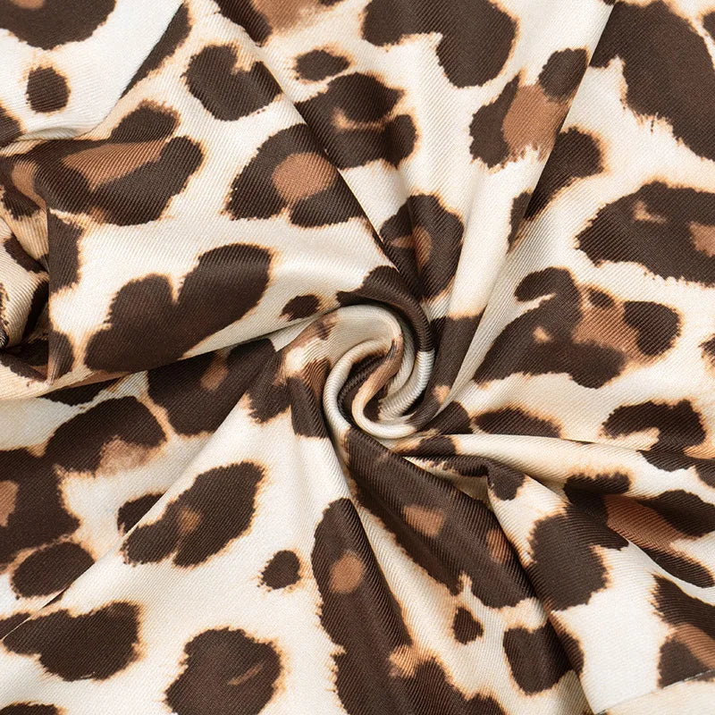 Leopard Print High Waist Bodycon Pants