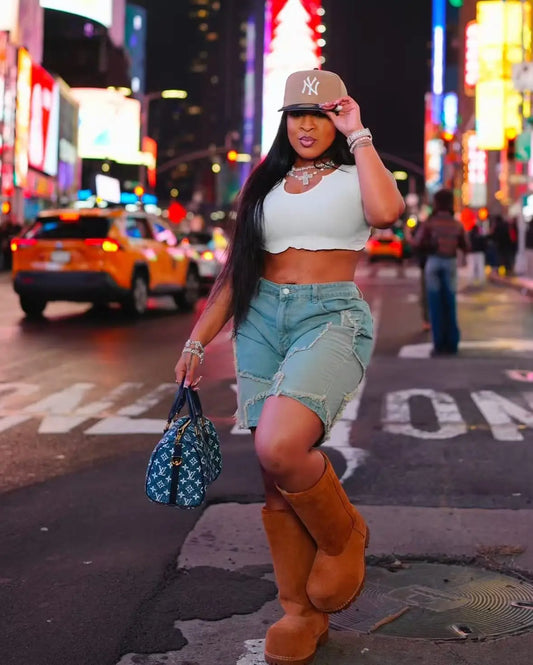 Retro Denim Shorts