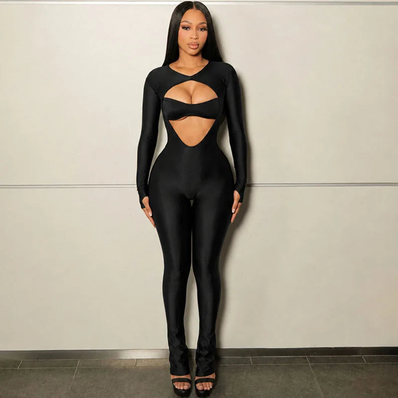 Cut Up One-Piece Catsuit