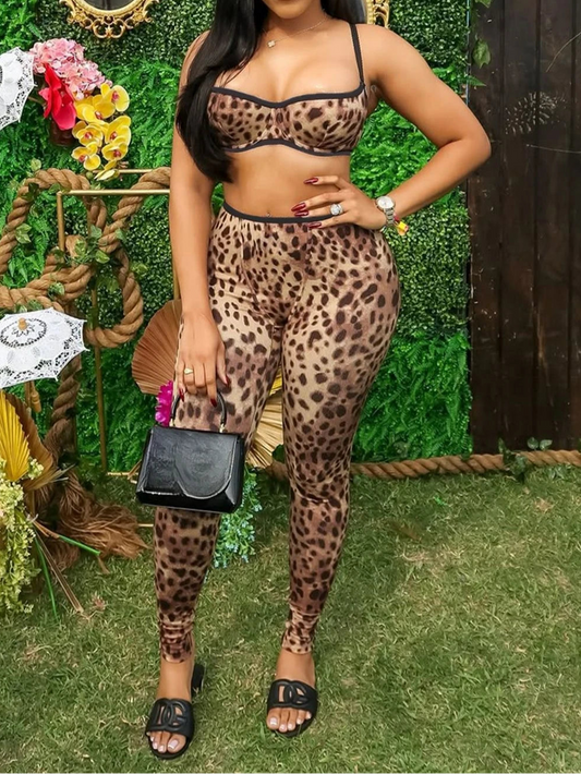 Leopard Print Legging Set
