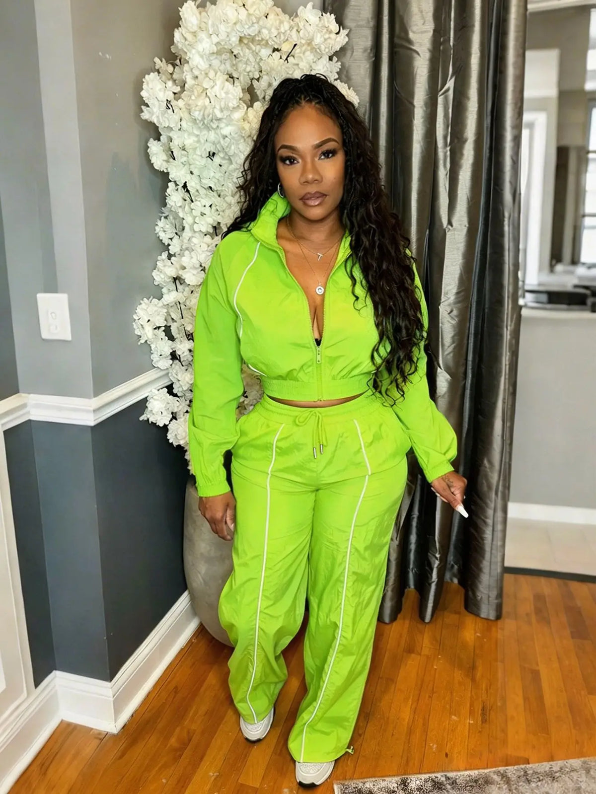 Solid Color Jogger Two-Piece Set