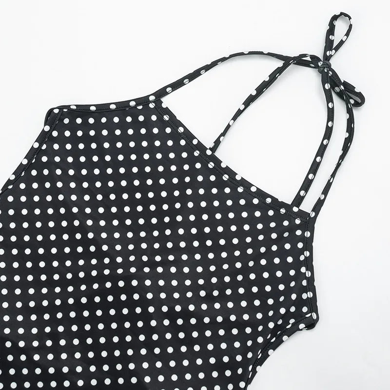 Polka Dot Print Mini Dress